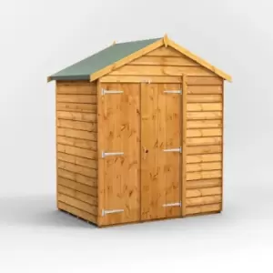 Image of 4x6 Power Overlap Windowless Apex Double Door Garden Shed