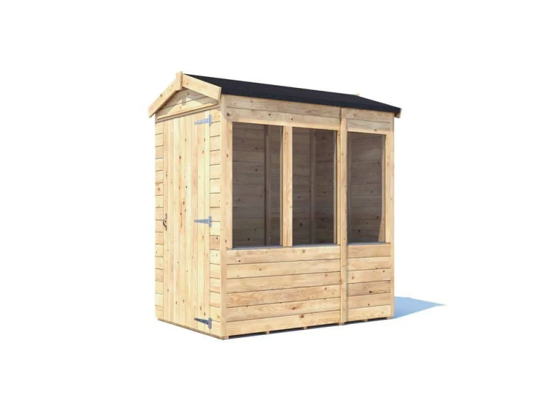Image of Dunster House Potting Shed Apex Roof W4' X D6' (W1.2M X D1.8M) Superfelt, Overlord Modular