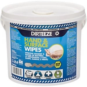 Image of Dirteeze Hand and Surface Wipes Bucket 225 Sheets