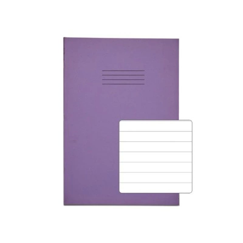 Image of Rhino A4 Exercise Book 48 Page F12 Purple (100 Pack) VEX681-107-8