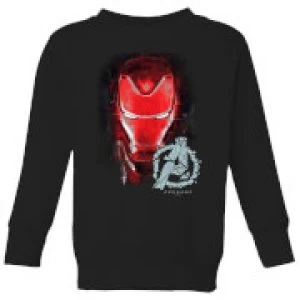 Image of Avengers Endgame Iron Man Brushed Kids Sweatshirt - Black - 3-4 Years