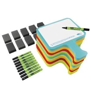 Image of Show-me Drywipe Foam Bats Plain Assorted Pack of 30 CEFBAP