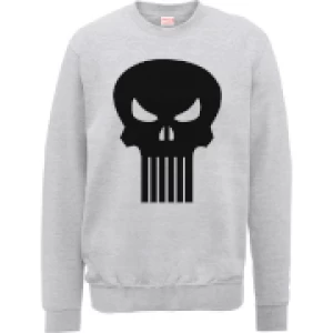Image of Marvel The Punisher Skull Logo Grey Mens Sweatshirt - L - Grey
