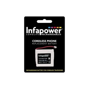 Image of Infapower Rechargeable Ni-MH Battery for Cordless Telephones 2 x Prismatic Cell 2.4v 600mAh