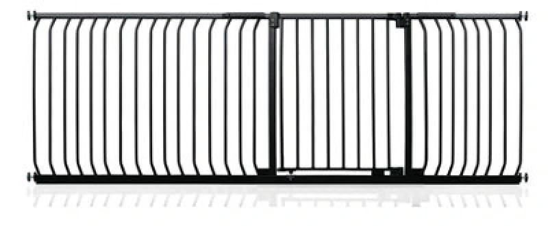 Image of Safetots Elite Pressure Safety Gate, 216Cm - 225Cm, Matt Black, Pressure Fit Stair Gate