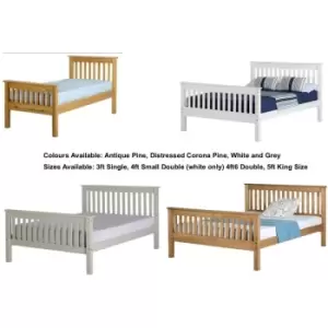 Image of Seconique Monaco 4ft6 Double 135 x 190 Bed Distressed Pine