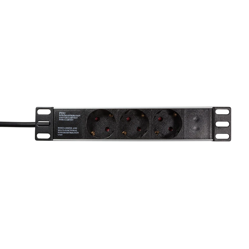 Image of LogiLink PDU3B01 power distribution unit (PDU) 3 AC outlet(s) 1U Black