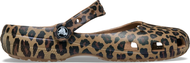 Image of Crocs Women Classic Animal Ballet Flats Sepia/Leopard 4