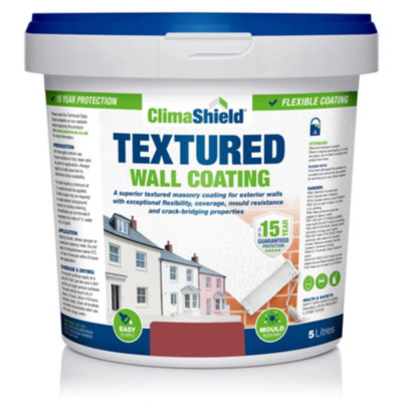Image of Smartseal Wall Coating Textured (Brick Red), Waterproof 15 Years, Brickwork, Stone, Concrete And Render, Breathable, 5Kg