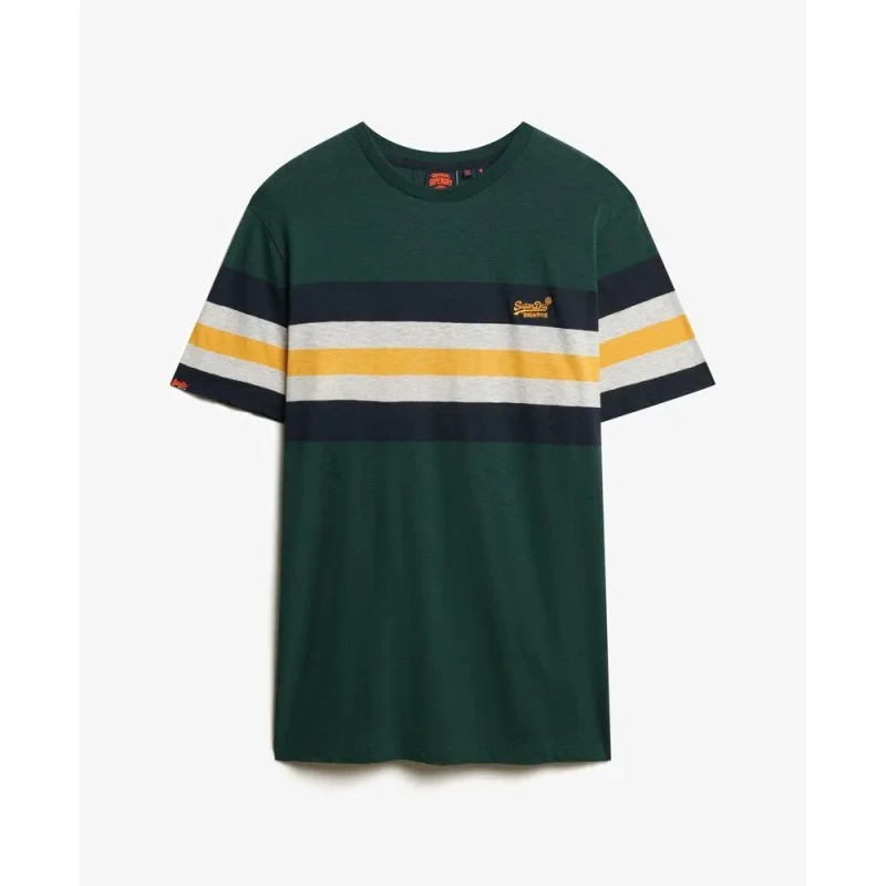 Image of Superdry T-Shirt Superdry Essential Stripe Vert Male M