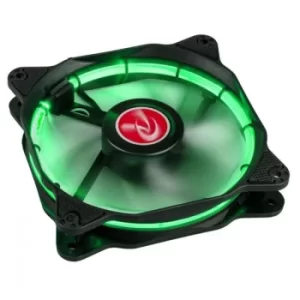 Image of Raijintek Auras 12 Green LED PWM Fan 120mm 2 Pack