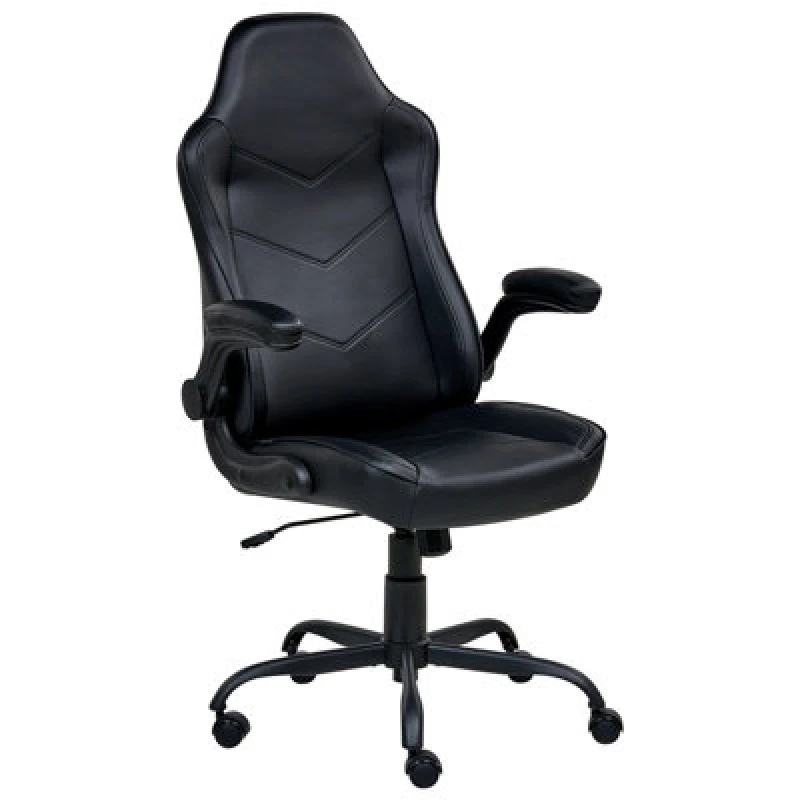 Image of Beliani Office Chair Triumpher Faux Leather Black