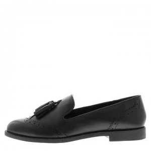 Image of Firetrap Tassel Ladies Loafers - Black