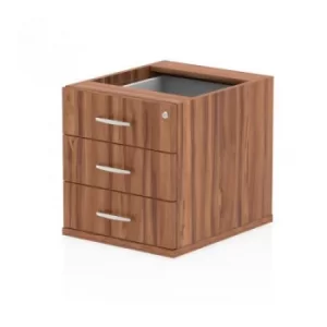 Image of Impulse Fixed Pedestal 3 Drawer Walnut