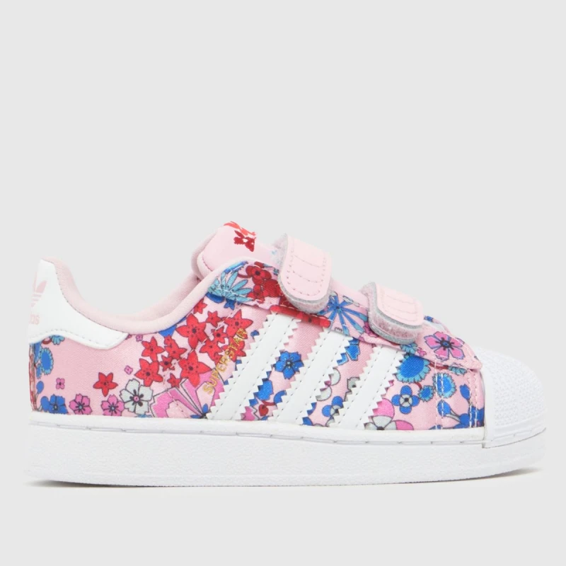 Image of adidas Originals Kids Superstar Low-Top Trainers Pink/White female C8 (25.5)
