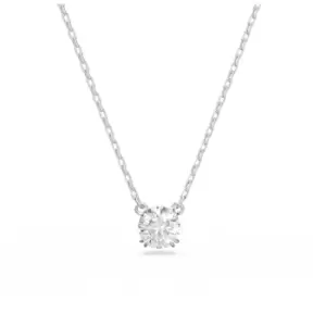 Image of Constella Round Cut White Rhodium Plated Pendant 5636706