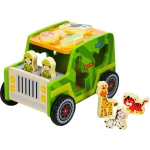 Image of Wooden Safari Jeep Playset