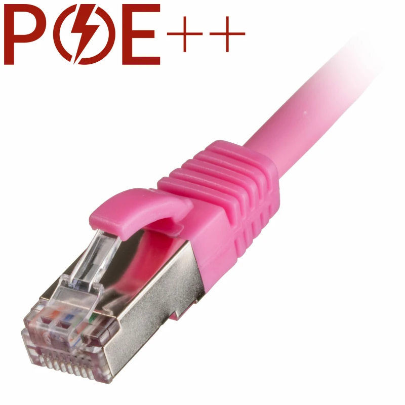 Image of Cablenet 1m Cat6a RJ45 Pink S/FTP LSOH 26AWG Snagless Booted Patch Lea