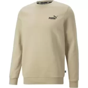 Image of Puma Logo Crew Sweatshirt Mens - Yellow