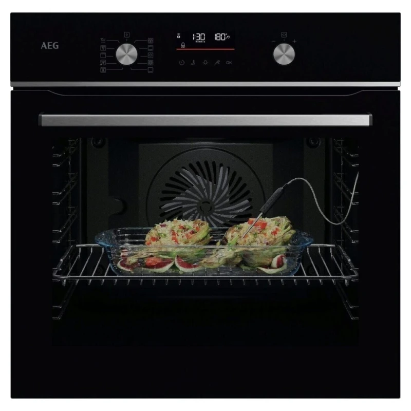 Image of AEG GA5PB501AB Series 5000 Pyrolytic SteamBake Multifunction Single Oven - BLACK GA5PB501AB