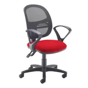 Image of Dams MTO Jota Mesh Medium Back Operators Chair with Fixed Arms - Bridgetown Purp