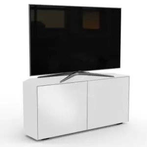 Image of Frank Olsen Smart LED 2 Door Corner TV Unit - White