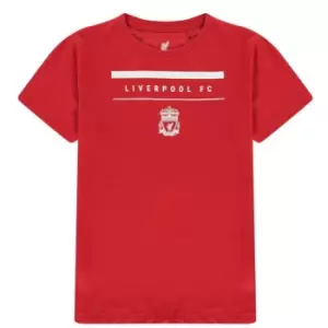 Image of Team Liverpool Crest T Shirt Junior Boys - Red