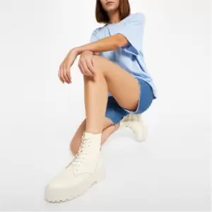 Image of I Saw It First Petite Oversized Crop T Shirt - Blue