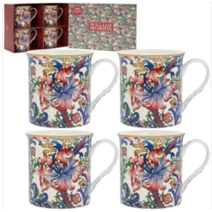 Image of Golden Lily Mugs Set Of 4 By Lesser & Pavey