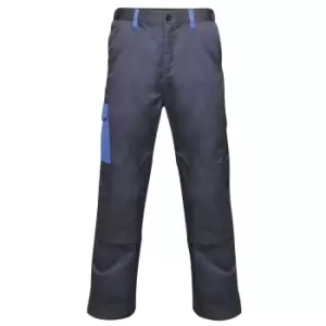 Image of Regatta Mens Contrast Cargo Work Trousers (28S) (Navy/ New Royal Blue)