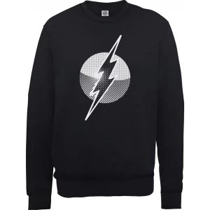 Image of DC Comics - Originals Flash Spot Logo Mens XX-Large Sweatshirt - Black