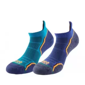 Image of 1000 Mile Mens Liner Socks (Pack of 2) (6 UK-8 UK) (Blue)