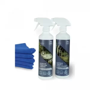Image of Charles Bentley Glass and Furniture Cleaner with Microfiber Cloths
