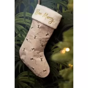 Image of I Saw It First Beige Sass & Belle Bee Merry Stocking - Nude