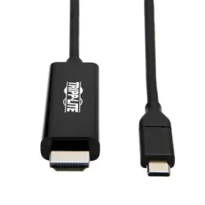 Image of Tripp Lite U444-006-H4K6BE USB-C to HDMI Adapter Cable (M/M) 4K 60 Hz 4:4:4 Thunderbolt 3 Compatible Black 6 ft. (1.8 m)