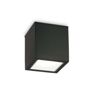 Image of Ideal Lux Outdoor Large Surface Mounted Downlight Black IP54, GU10