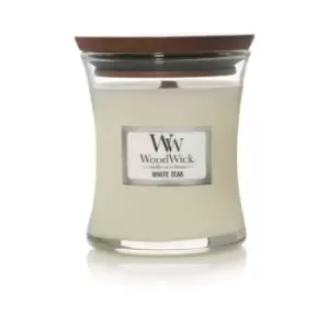 Image of Woodwick White Teak Scented Candle 85g