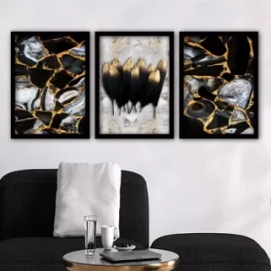 Image of 3SC95 Multicolor Decorative Framed Painting (3 Pieces)