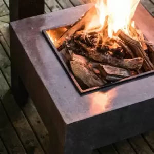 Image of Ivyline 40cm Square Firebowl & Square Console - Granite