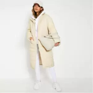 Image of I Saw It First Midi Lightweight Padded Coat - Brown