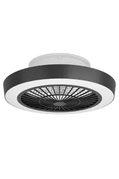 Image of Sayulita Black And White Ceiling Fan With Integrated LEDs