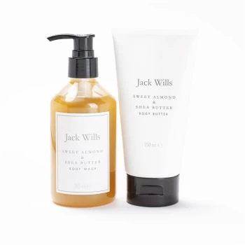 Image of Jack Wills Body Wash and Butter Care Duo - Almond/Shea
