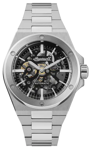 Image of Ingersoll I15002 THE BALLER Automatic (45mm) Black Skeleton Watch