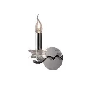 Image of Nydia Wall Lamp E14 Polished Chrome/Crystal