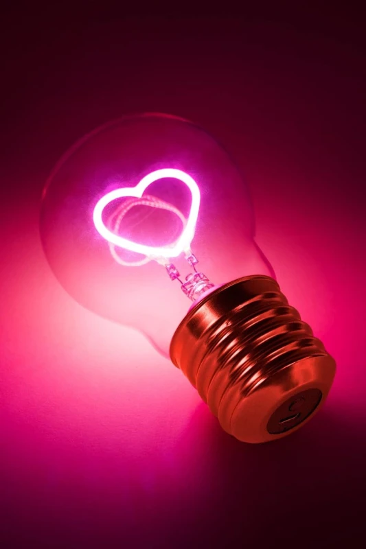 Image of Suck UK Cordless Heart Lightbulb USB Rechargeable Multi