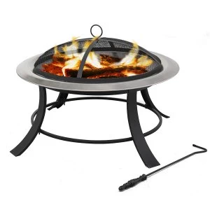 Image of Tepro Silver City Fire Pit with Spark Guard