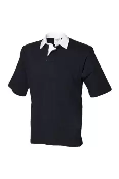 Image of Short Sleeve Sports Rugby Polo Shirt