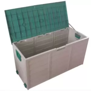 Image of XL Easymove Weatherproof Garden Storage Box with Wheels - GREEN - Green