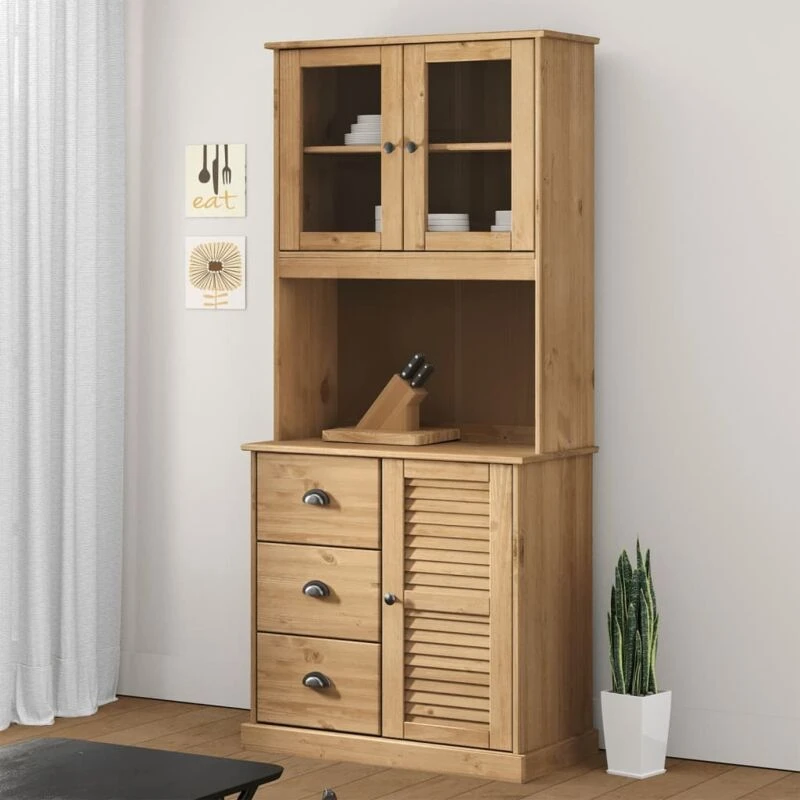 Image of VIDAXL Dresser Top vigo 78x30x100cm Solid Wood Pine Vidaxl 8720845846190