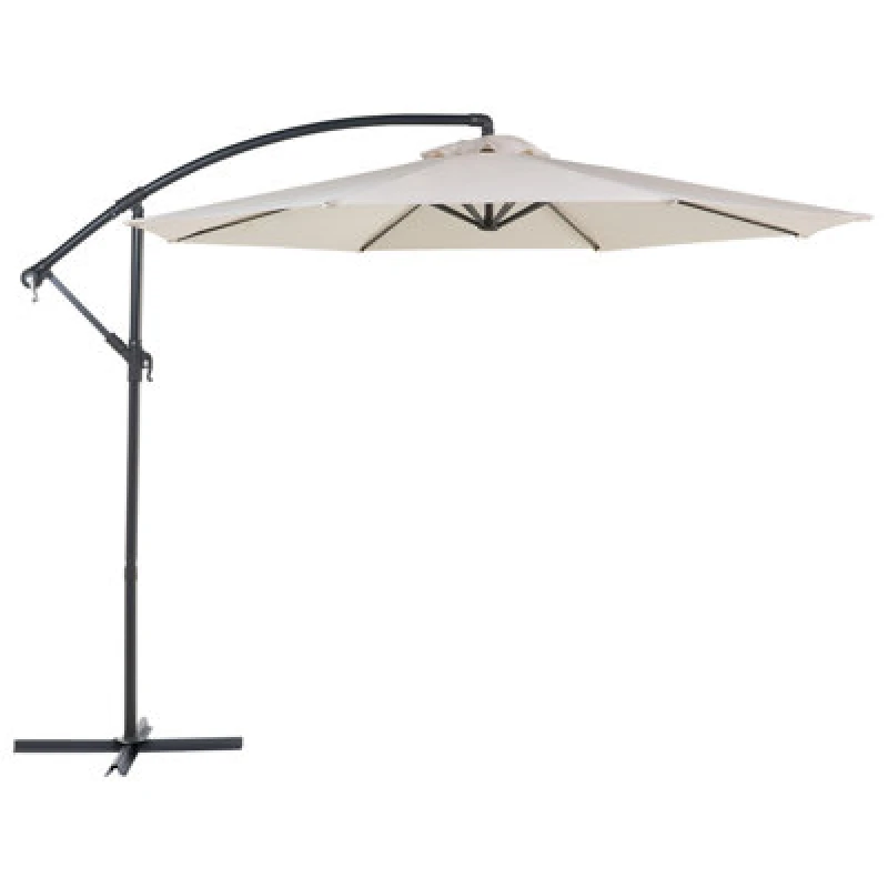 Image of Beliani Cantilever Parasol 300 Cm Ravenna Light Beige